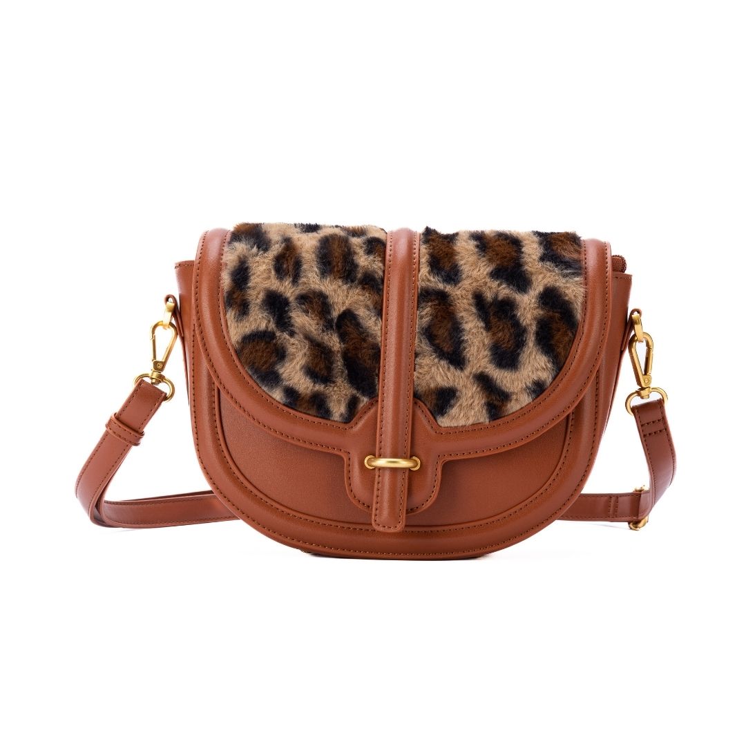 Sac à rabat - FRISSON leopard de face