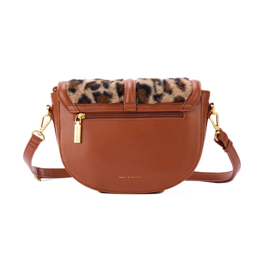 Sac à rabat - FRISSON leopard de dos