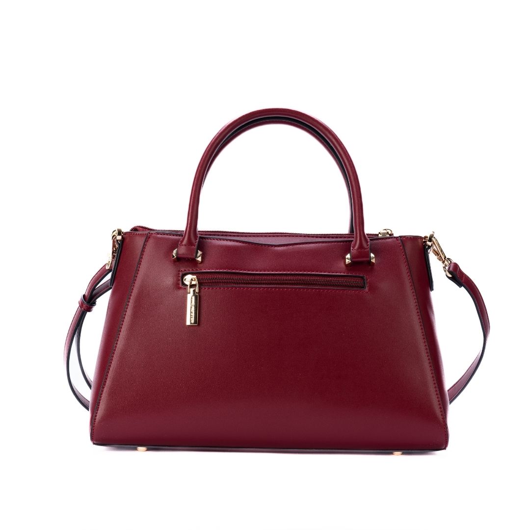 Sac porté main - RESONANCE burgundy de dos