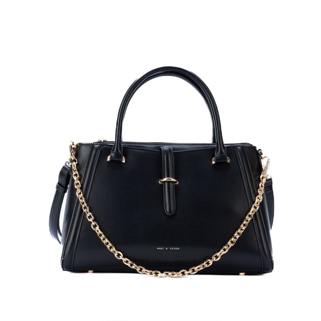 Sac porté main - RESONANCE noir de face