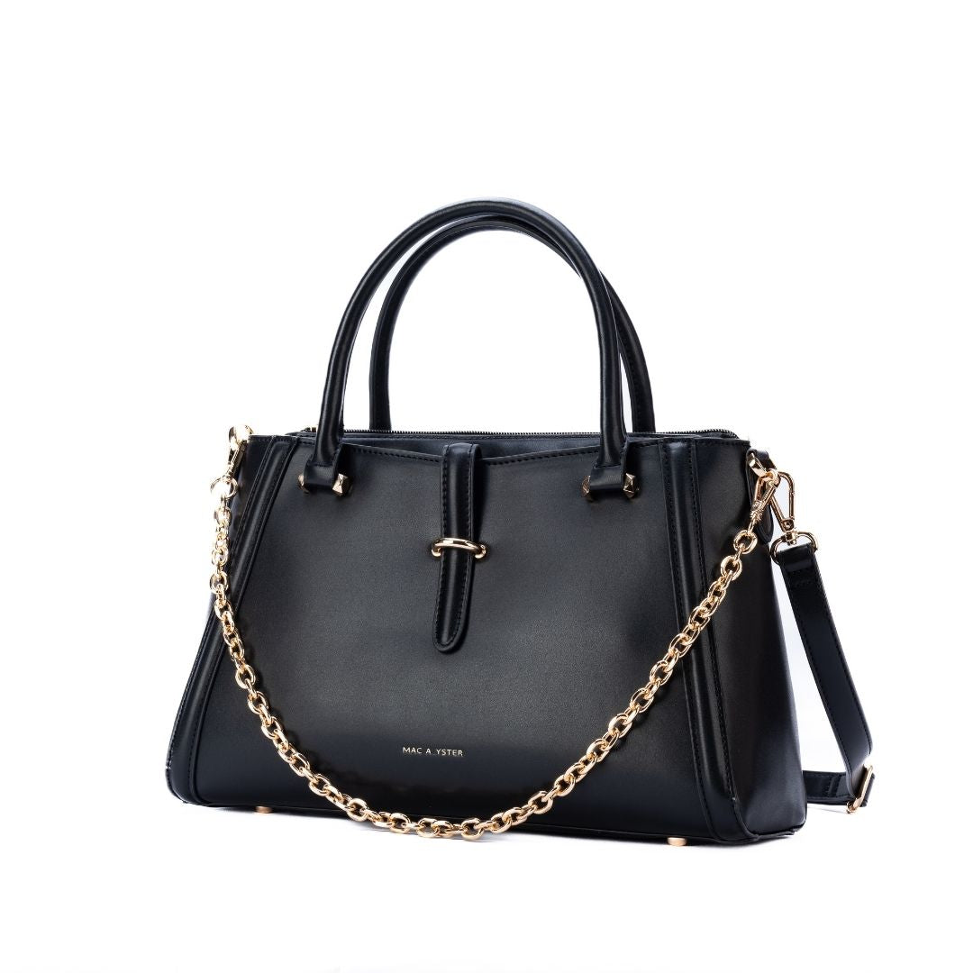 Sac porté main - RESONANCE noir de trois-quarts