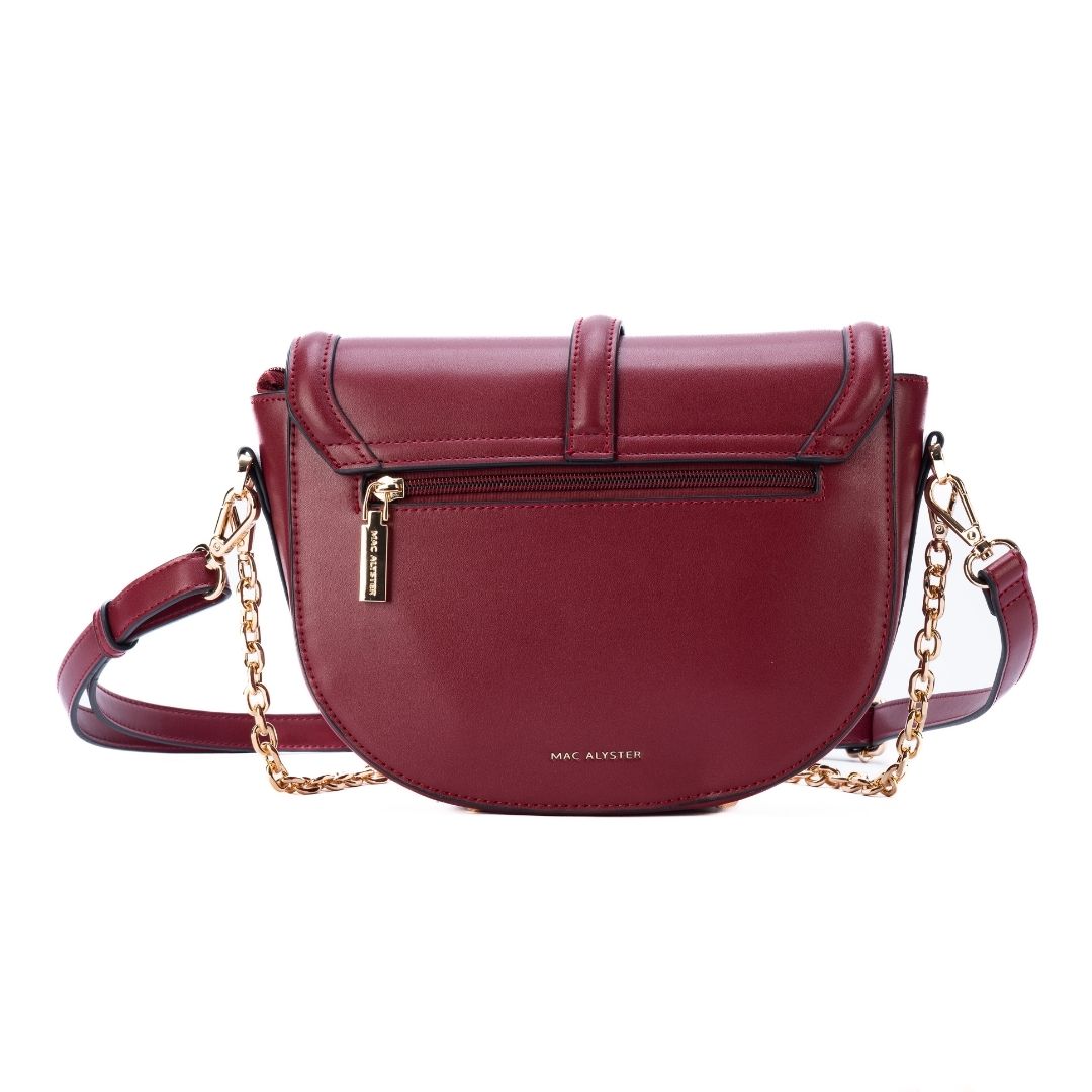 Petit sac à rabat - RESONANCE burgundy de dos