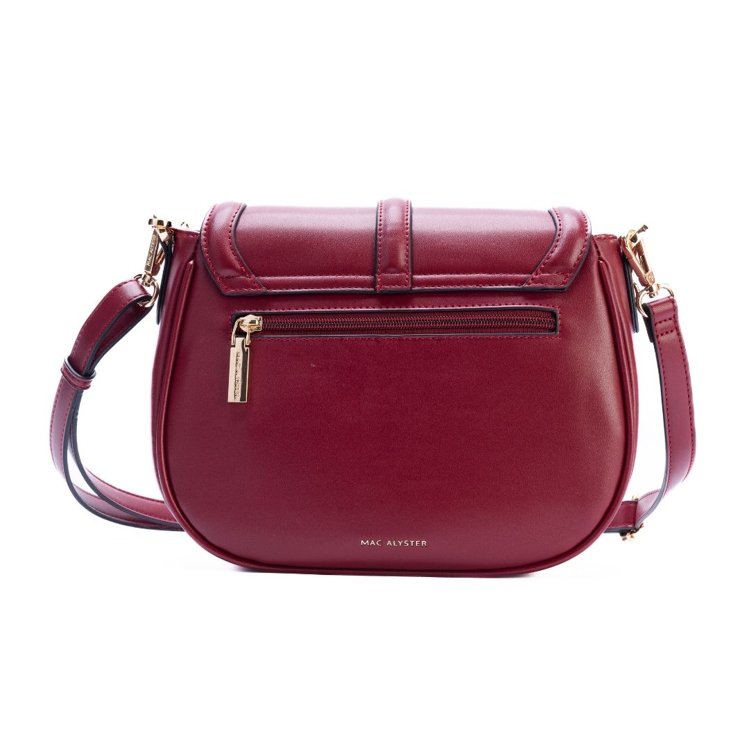 Sac à rabat - RESONANCE burgundy de dos