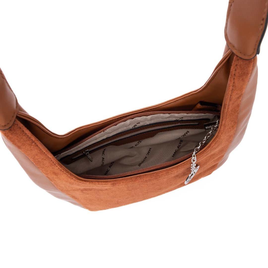 Sac besace - CAPTIVANTE marron de haut
