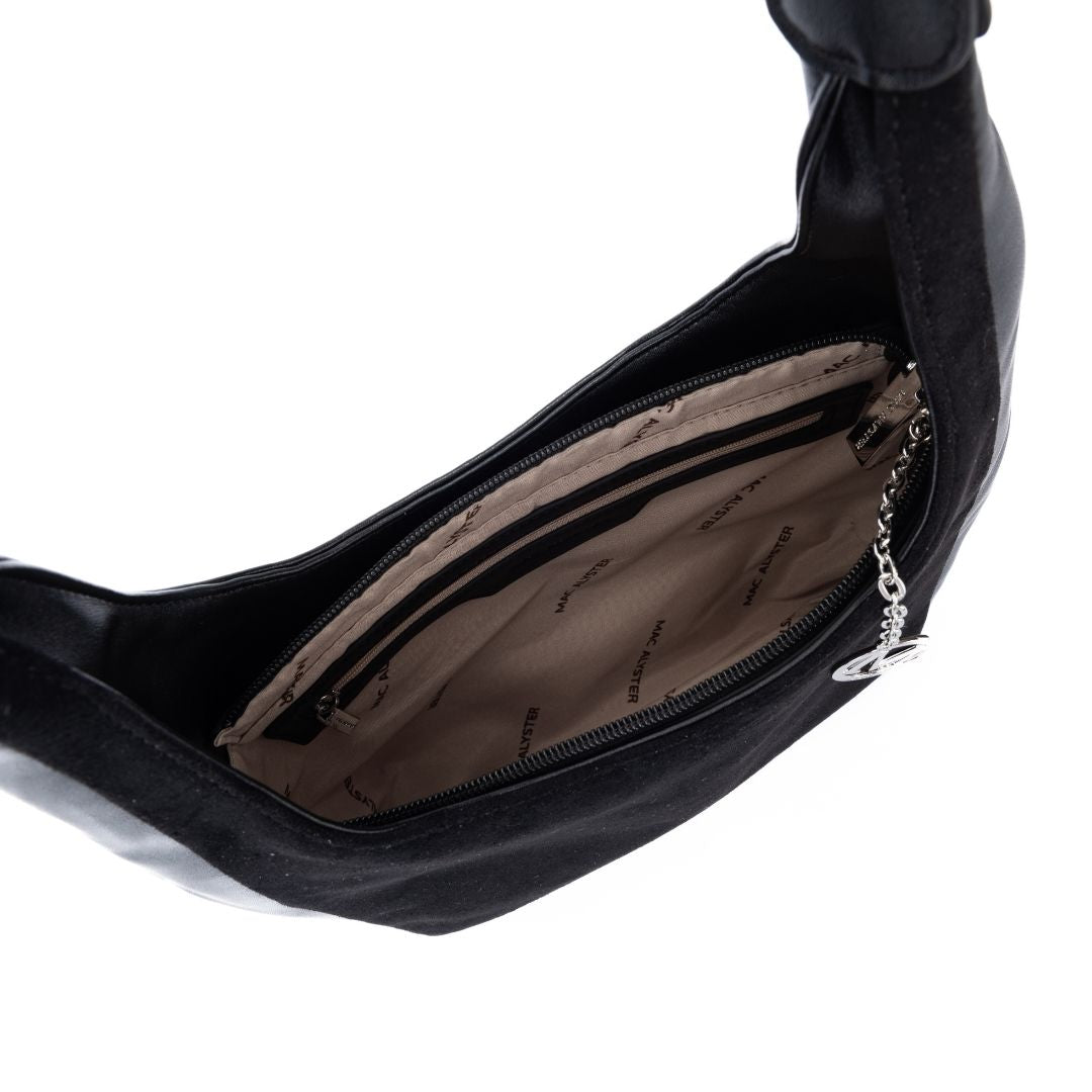 Sac besace - CAPTIVANTE noir de haut