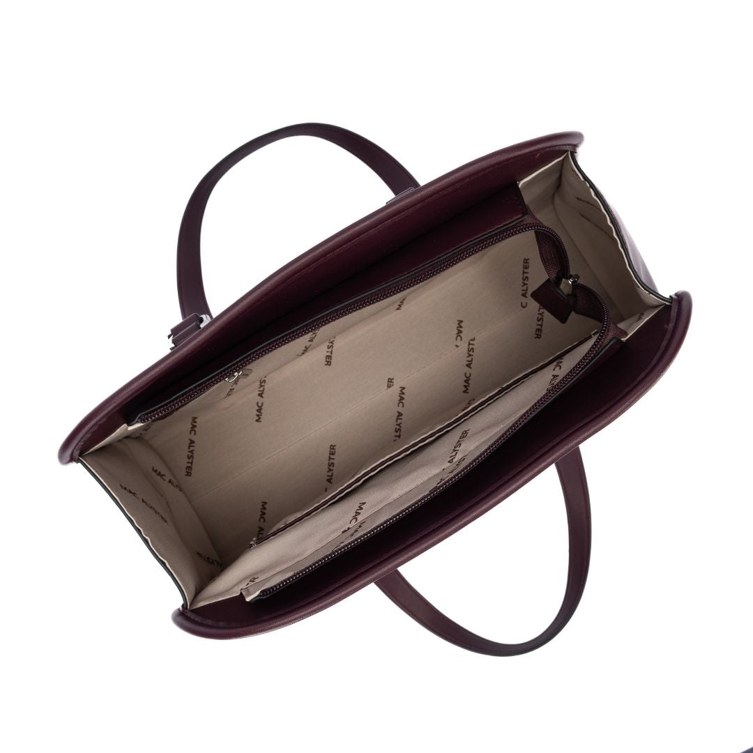 Sac shopping - CAPTIVANTE burgundy de haut
