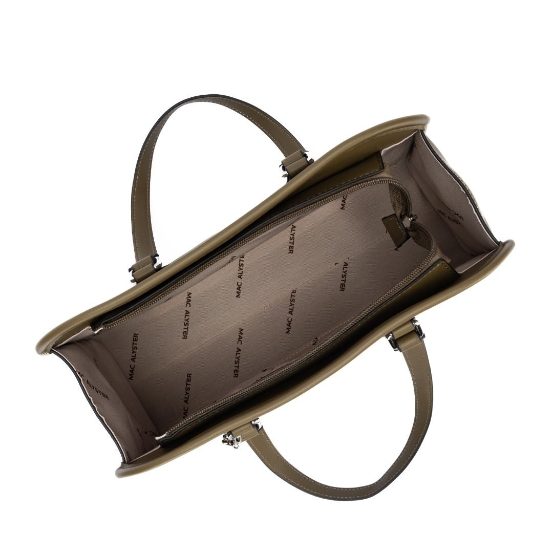 Sac shopping - CAPTIVANTE kaki de haut
