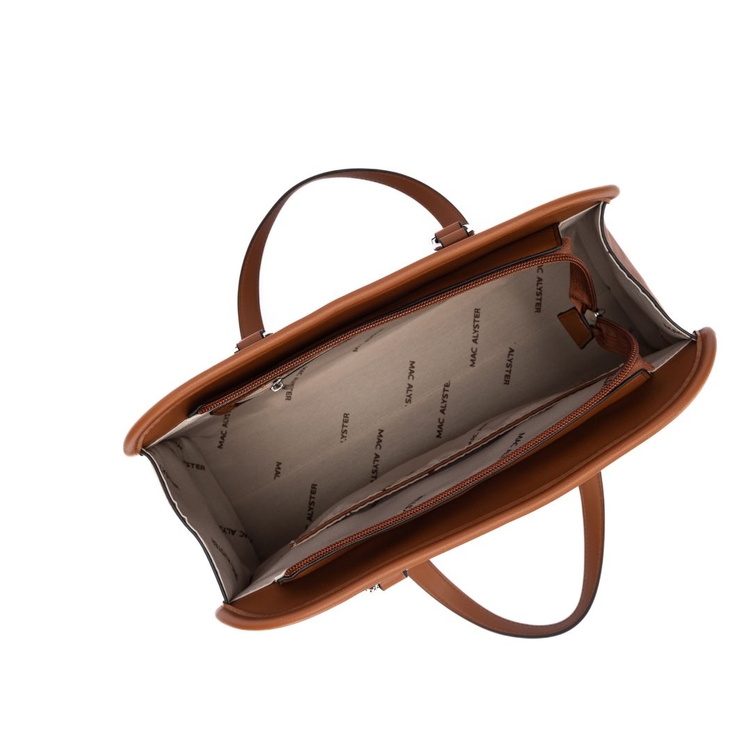 Sac shopping - CAPTIVANTE marron de haut