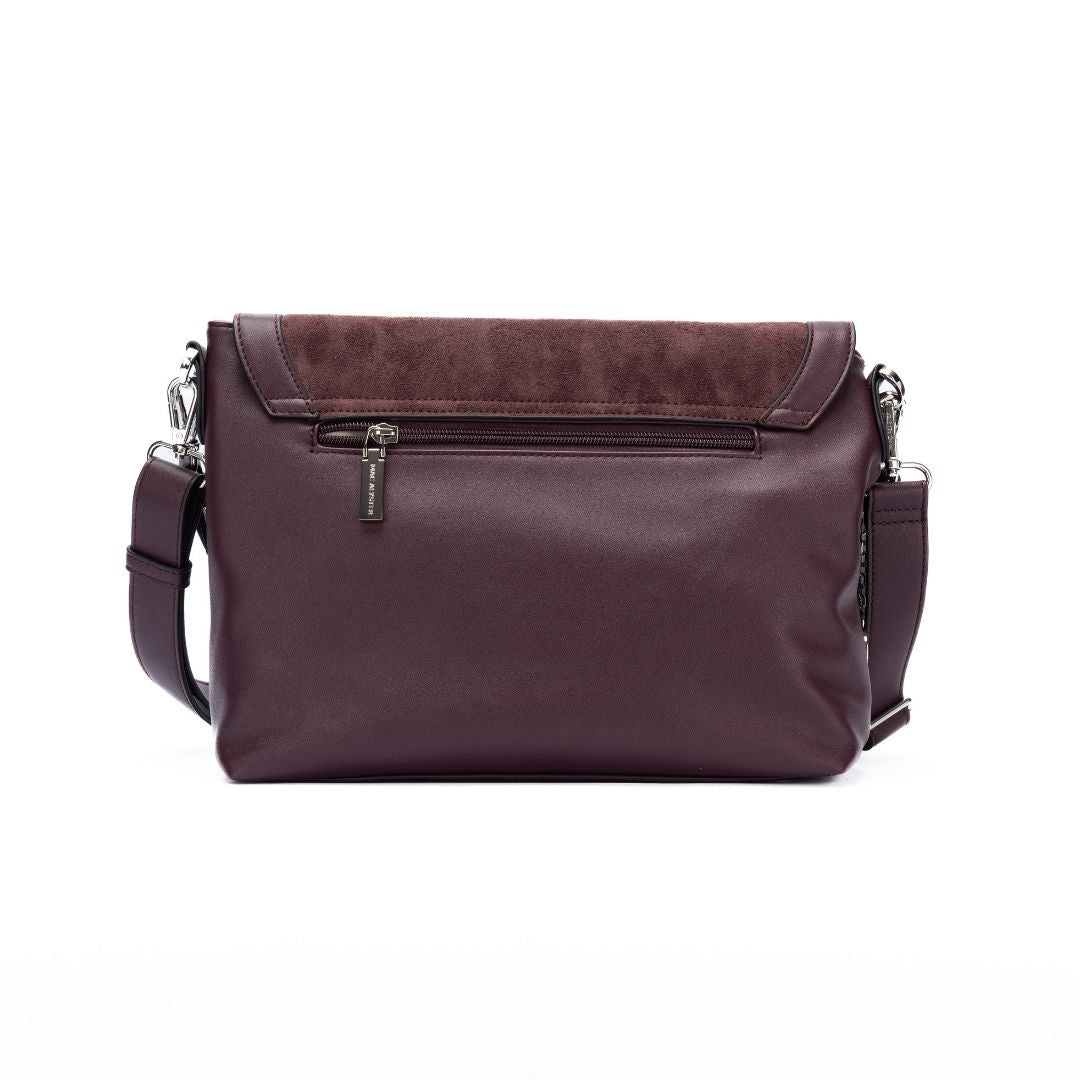 Sac à rabat - CAPTIVANTE burgundy de dos