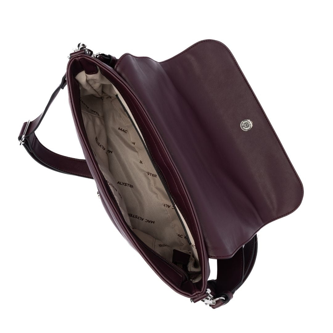 Sac à rabat - CAPTIVANTE burgundy de haut