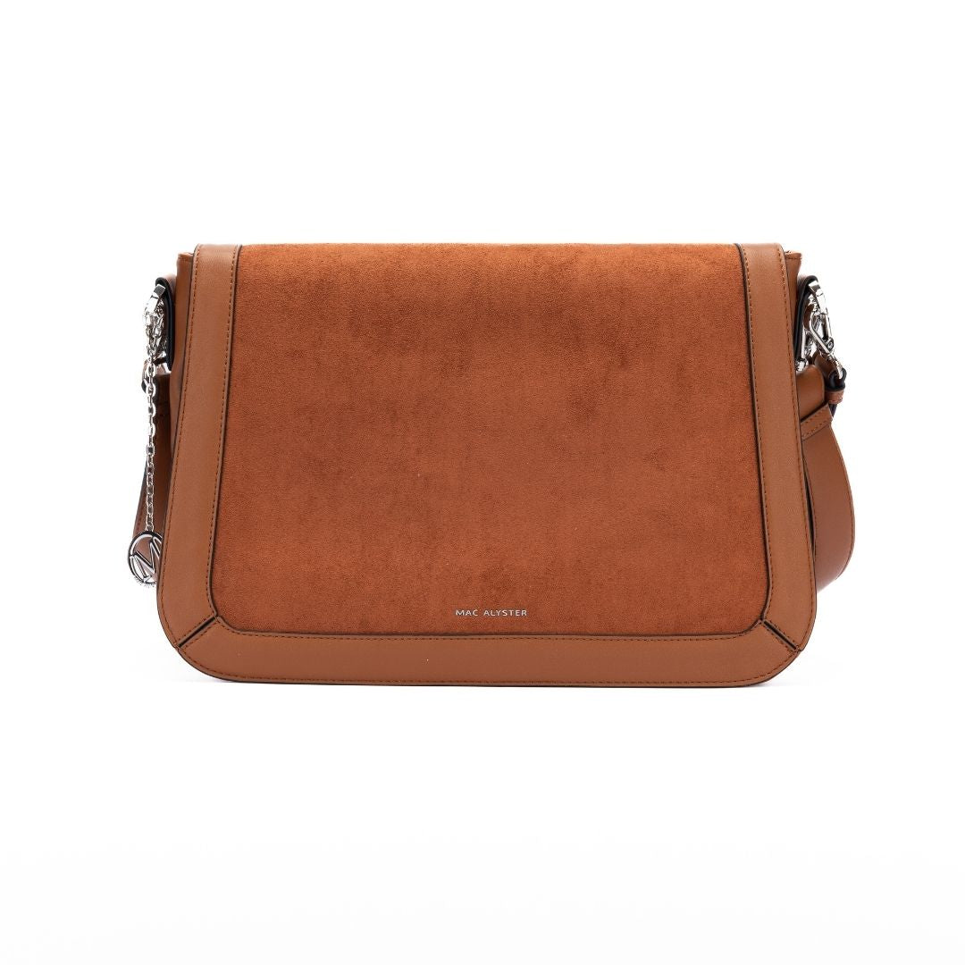 Sac à rabat - CAPTIVANTE marron de face
