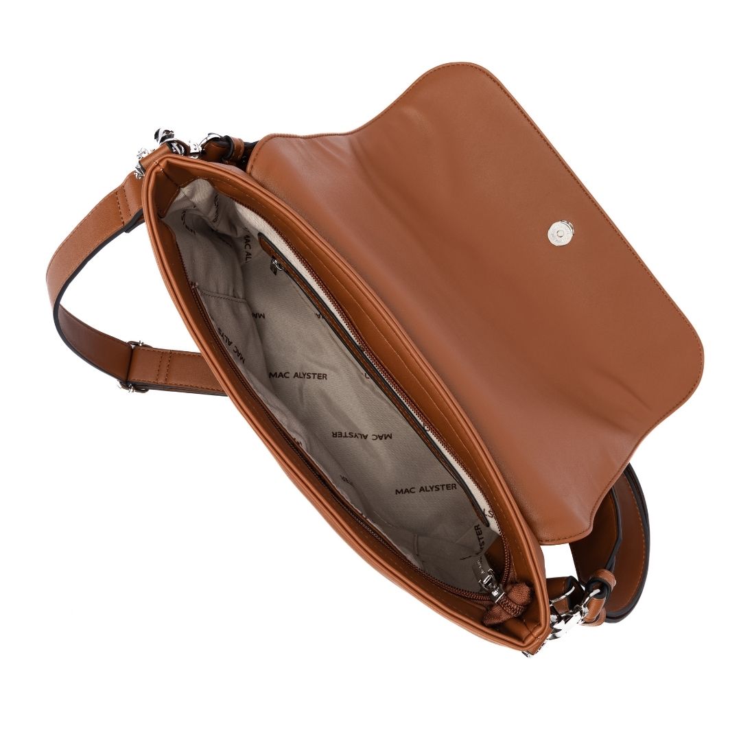 Sac à rabat - CAPTIVANTE marron de haut