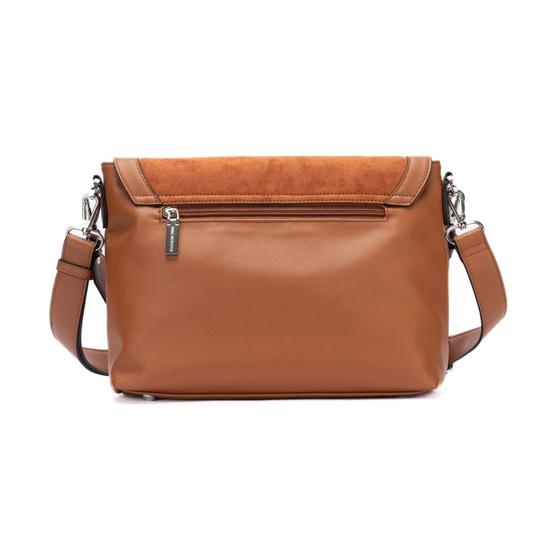 Sac à rabat - CAPTIVANTE marron de dos