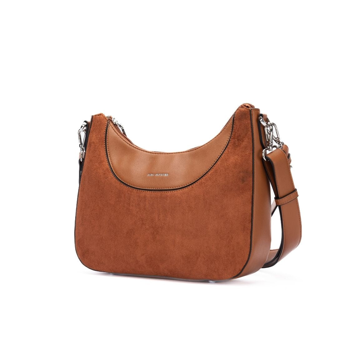 Sac trotteur - CAPTIVANTE marron de trois-quarts