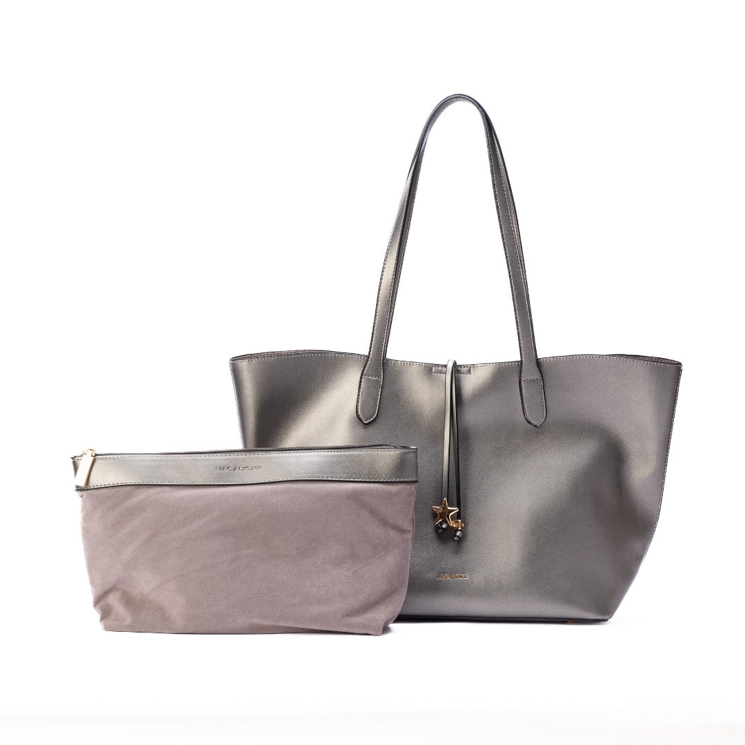 Sac shopping COUTURE en matière synthétique BRONZE de face