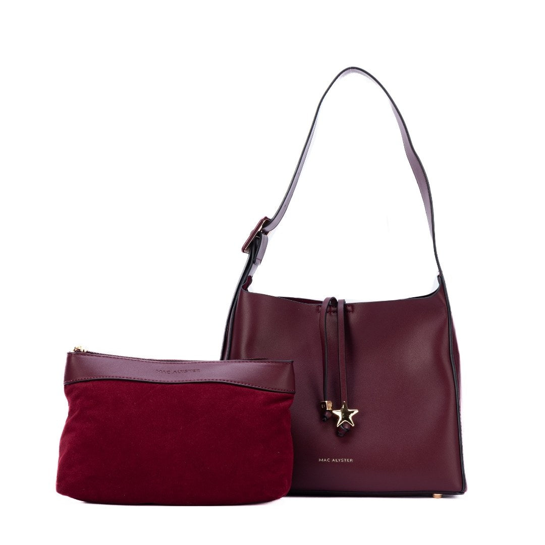 Sac trotteur-COUTURE BURGUNDY de face