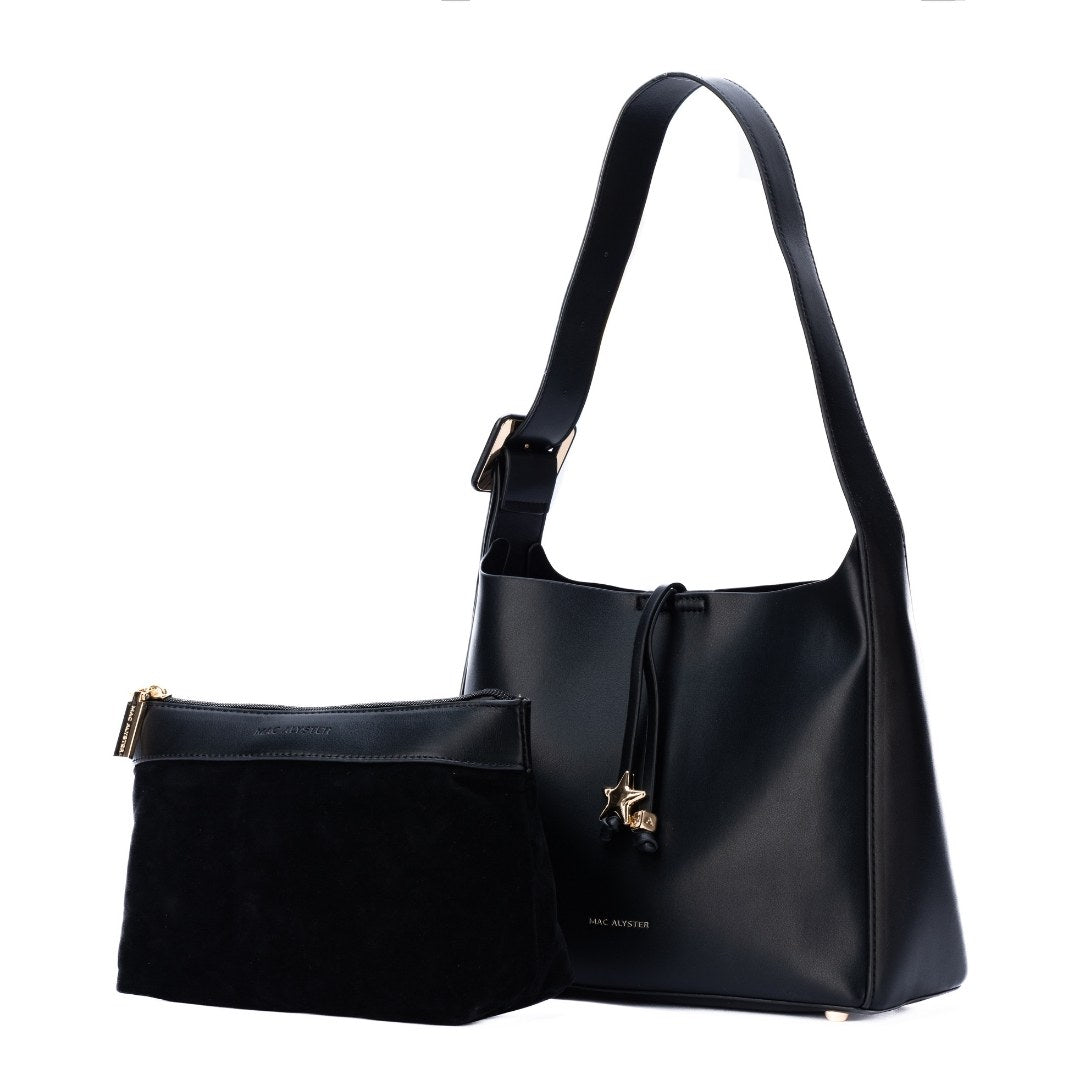 Sac trotteur-COUTURE NOIR de trois-quarts