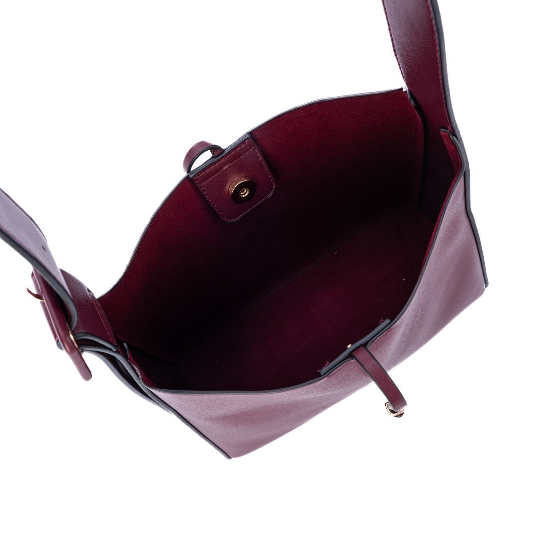 Sac trotteur-COUTURE BURGUNDY de haut