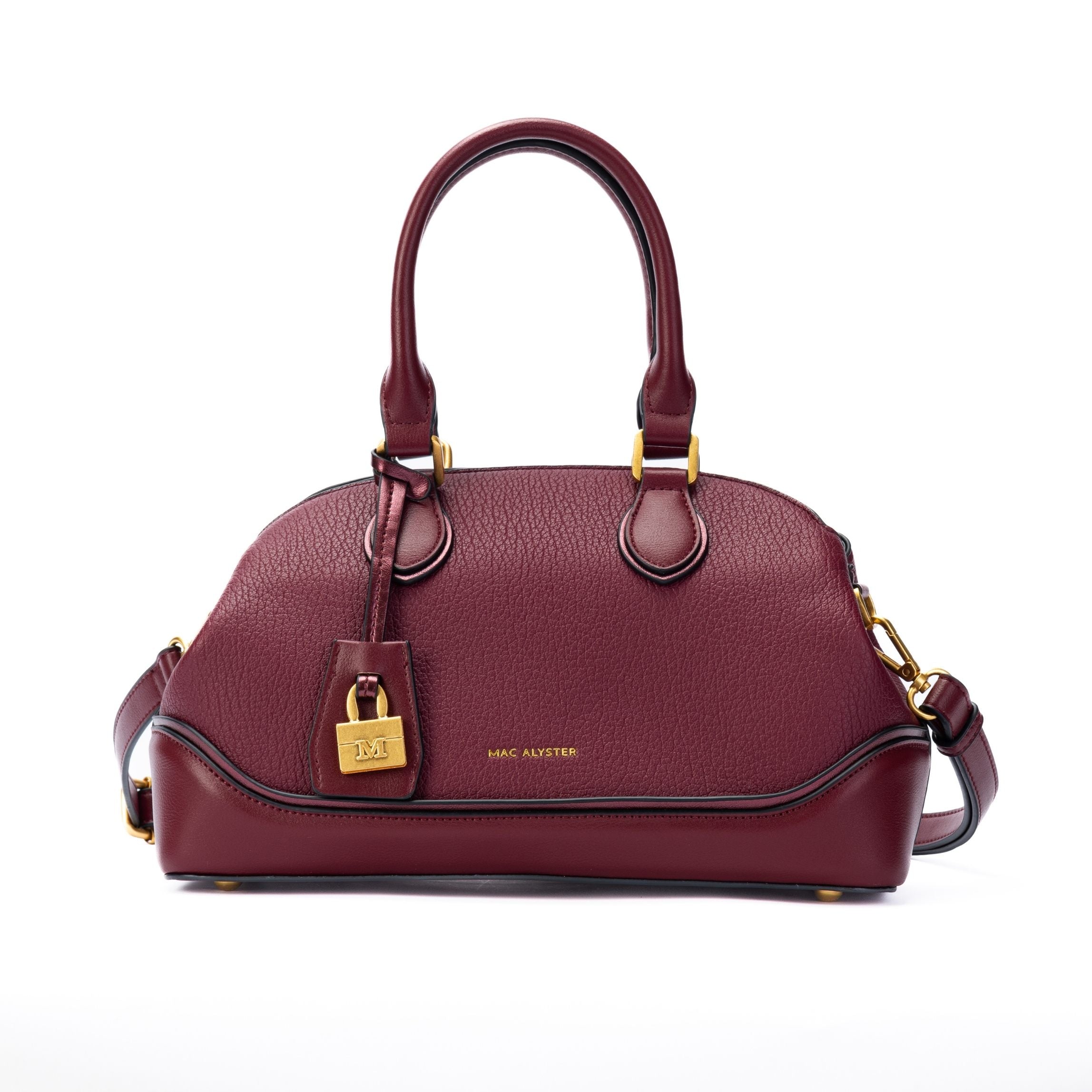 Sac bowling - BAGATELLE burgundy de face