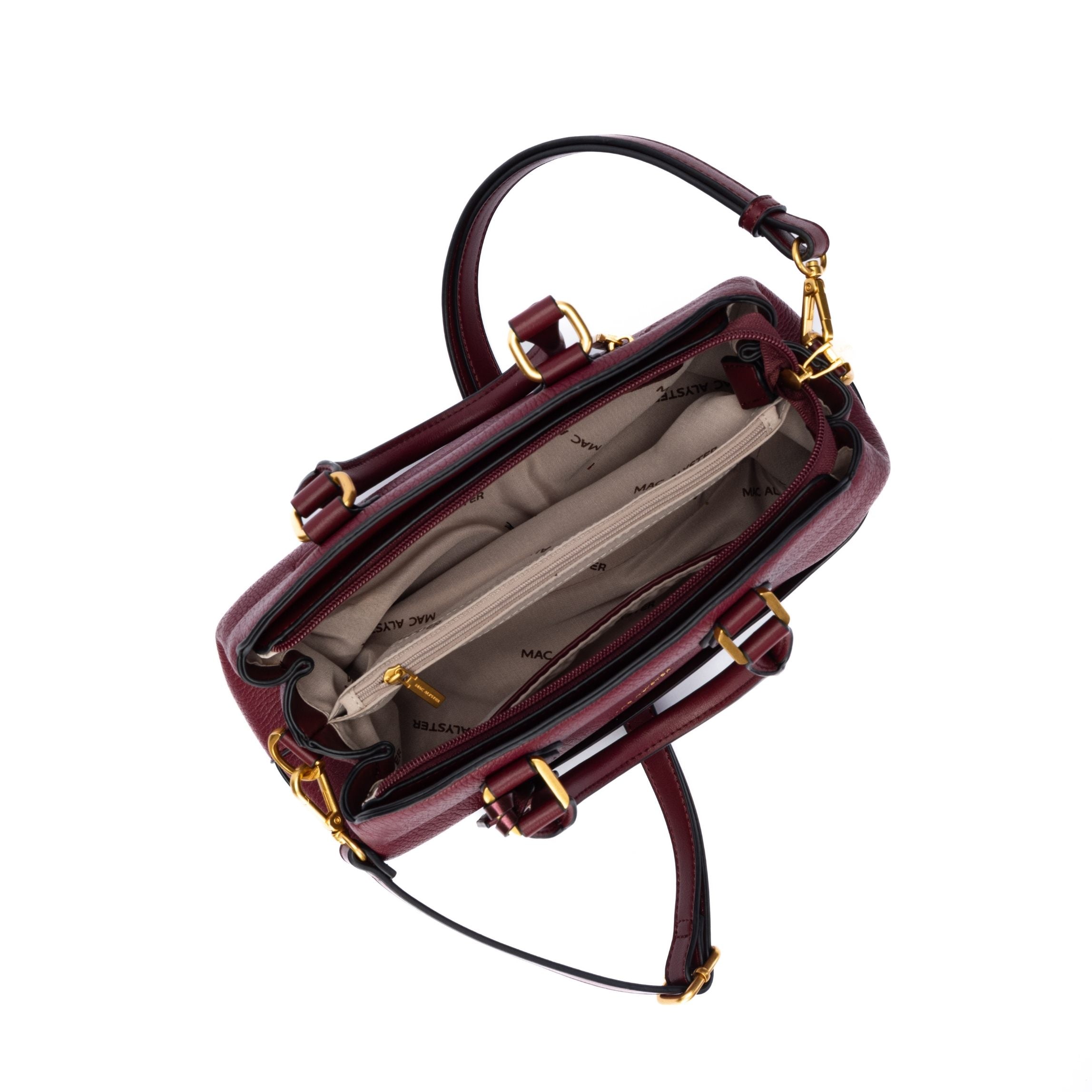 Sac bowling - BAGATELLE burgundy de haut