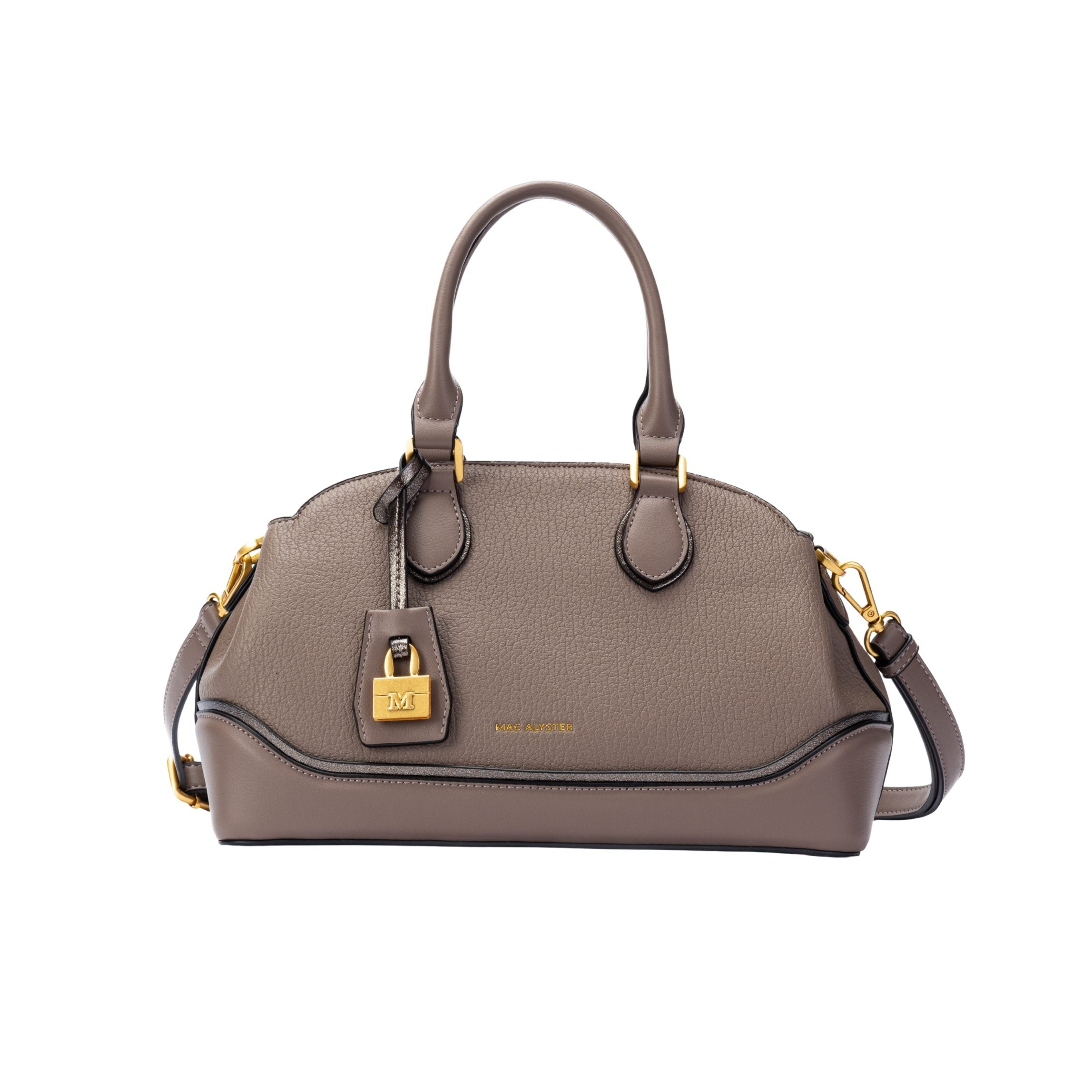 Sac bowling - BAGATELLE taupe de face