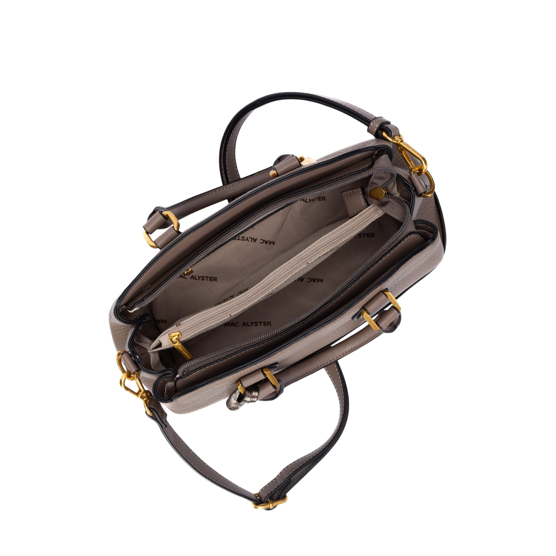 Sac bowling - BAGATELLE taupe de haut