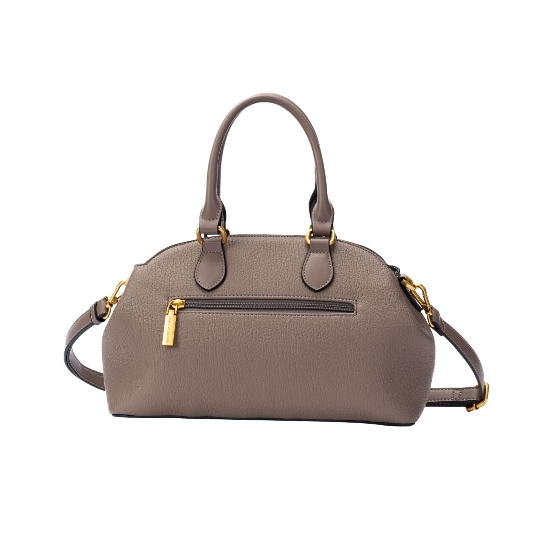 Sac bowling - BAGATELLE taupe de dos