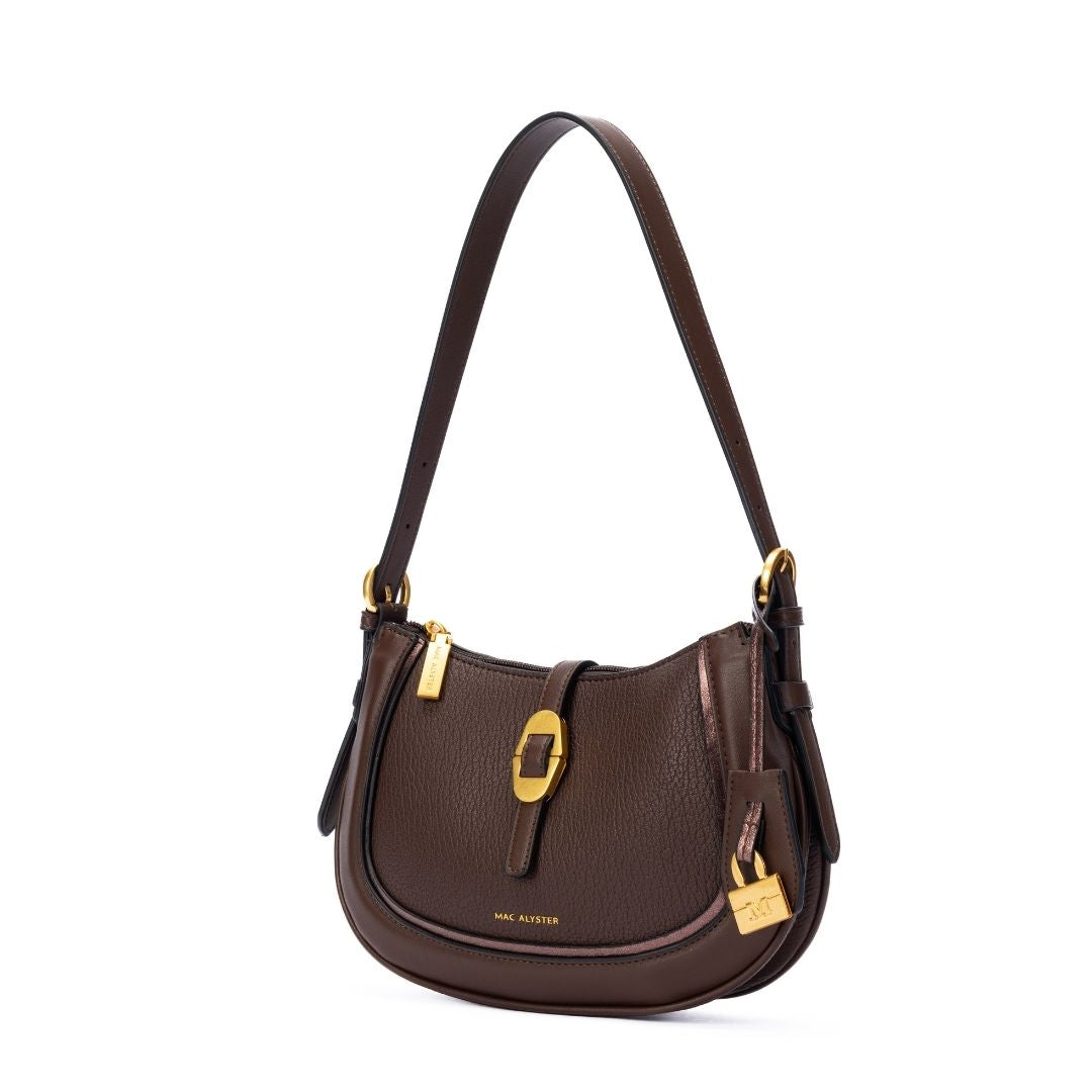 Sac baguette - BAGATELLE chocolat de trois-quarts