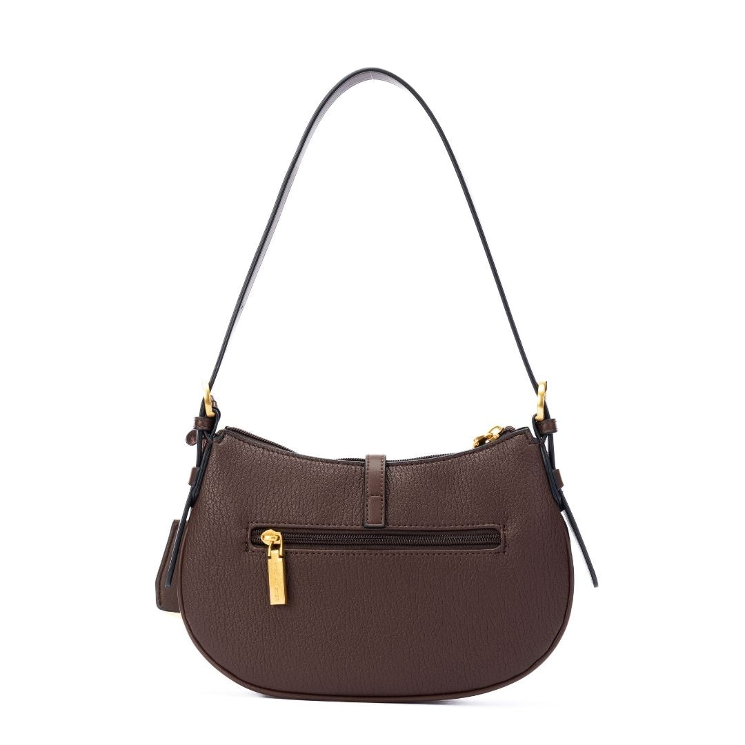 Sac baguette - BAGATELLE chocolat de dos