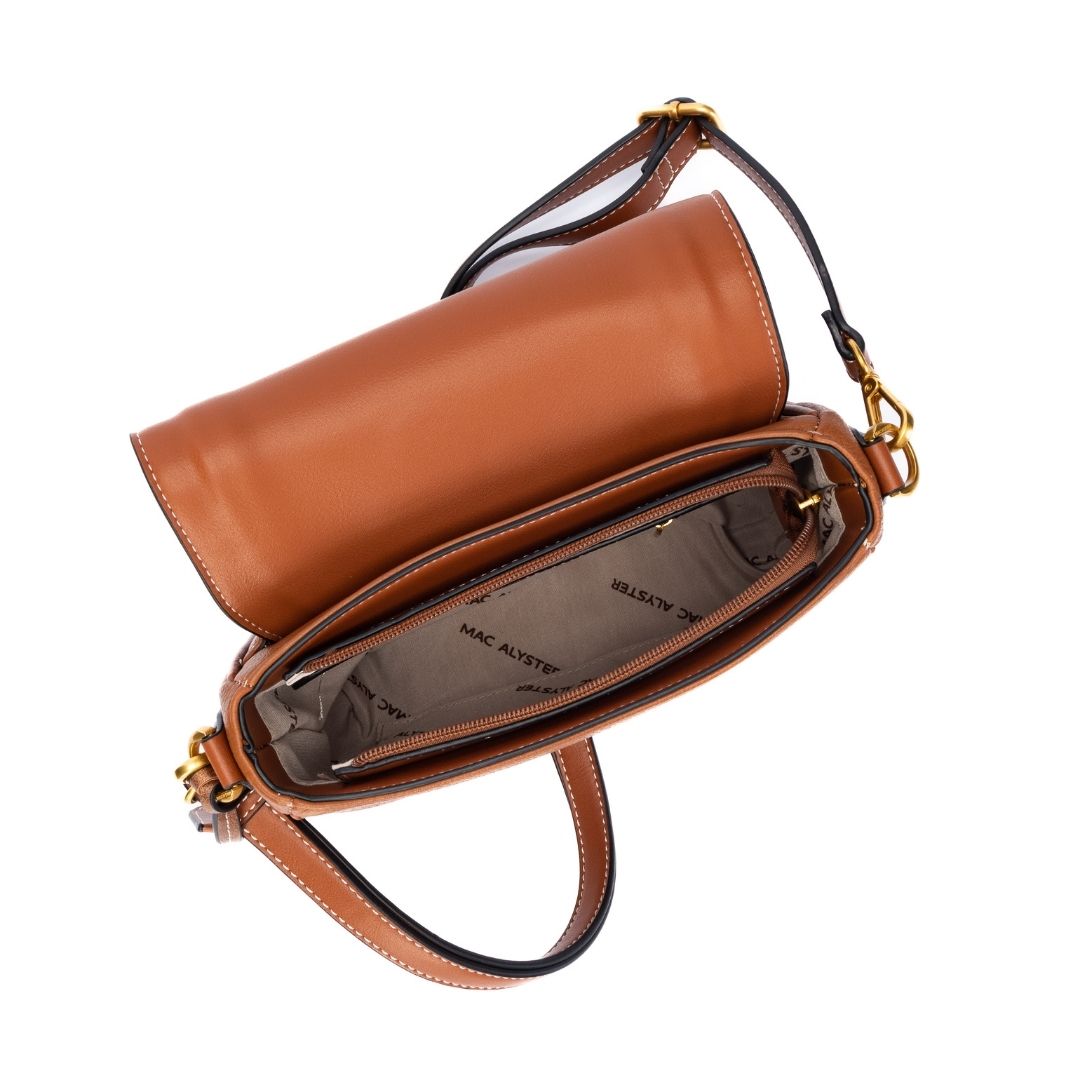 Sac à rabat - BAGATELLE cognac de haut