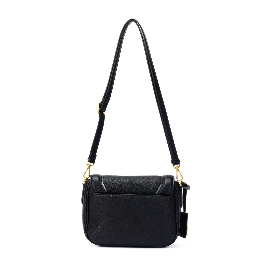 Sac à rabat - BAGATELLE noir de dos