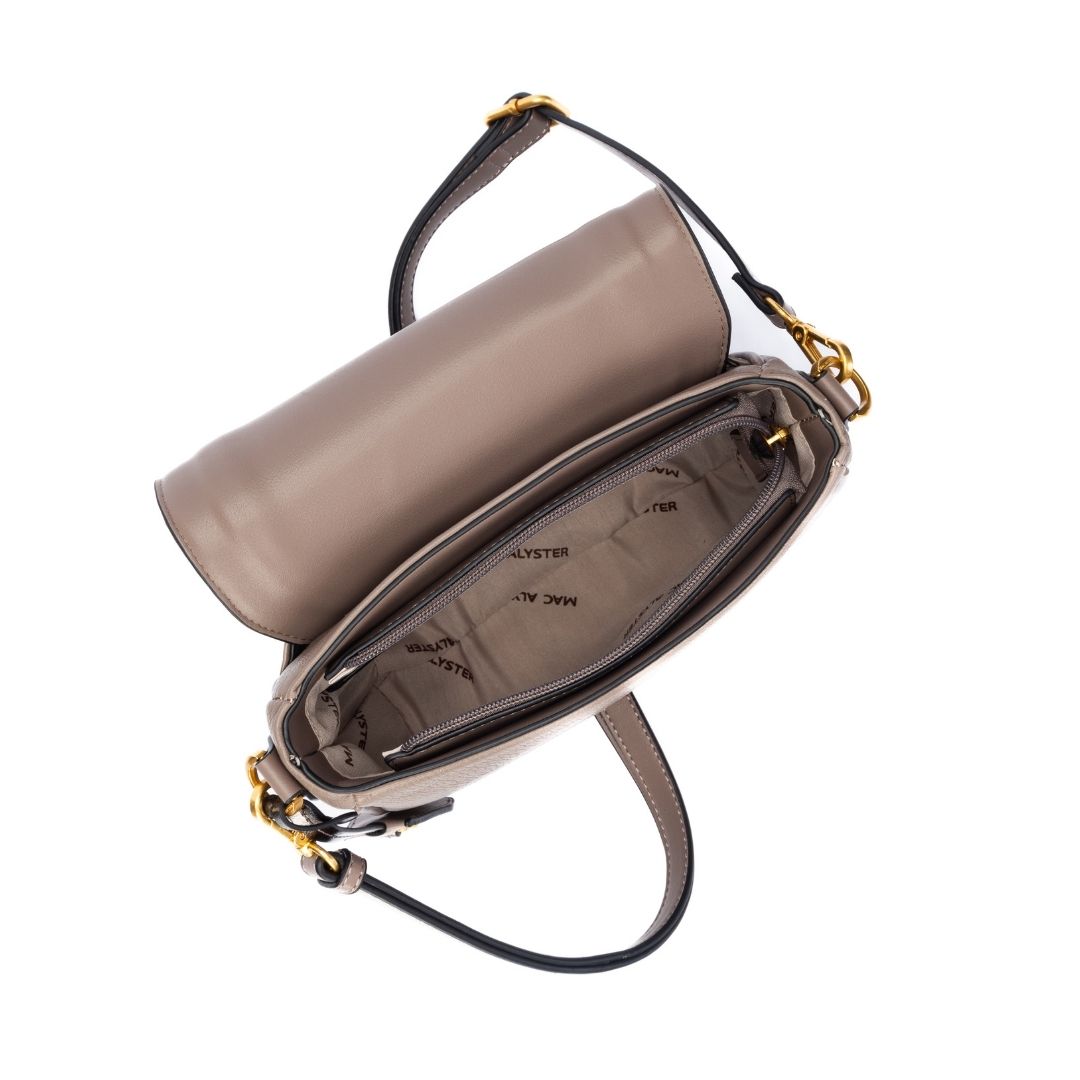 Sac à rabat - BAGATELLE taupe de haut