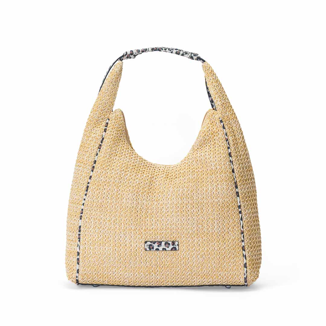 Sac hobo femme Saint-Malo Mac Alyster forme demi-lune porté épaule léopard