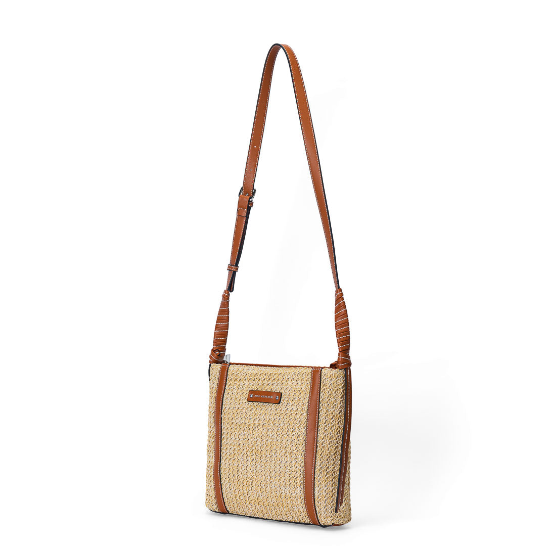 Sac trotteur femme Saint-Malo Mac Alyster petit sac bandoulière marron design moderne