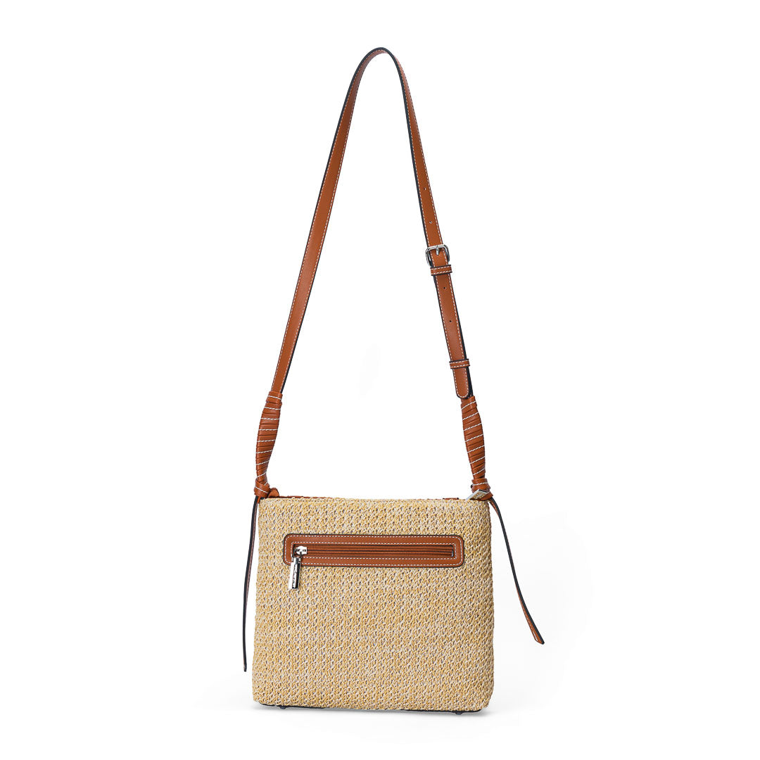 Sac trotteur femme Saint-Malo Mac Alyster petit sac bandoulière marron design moderne
