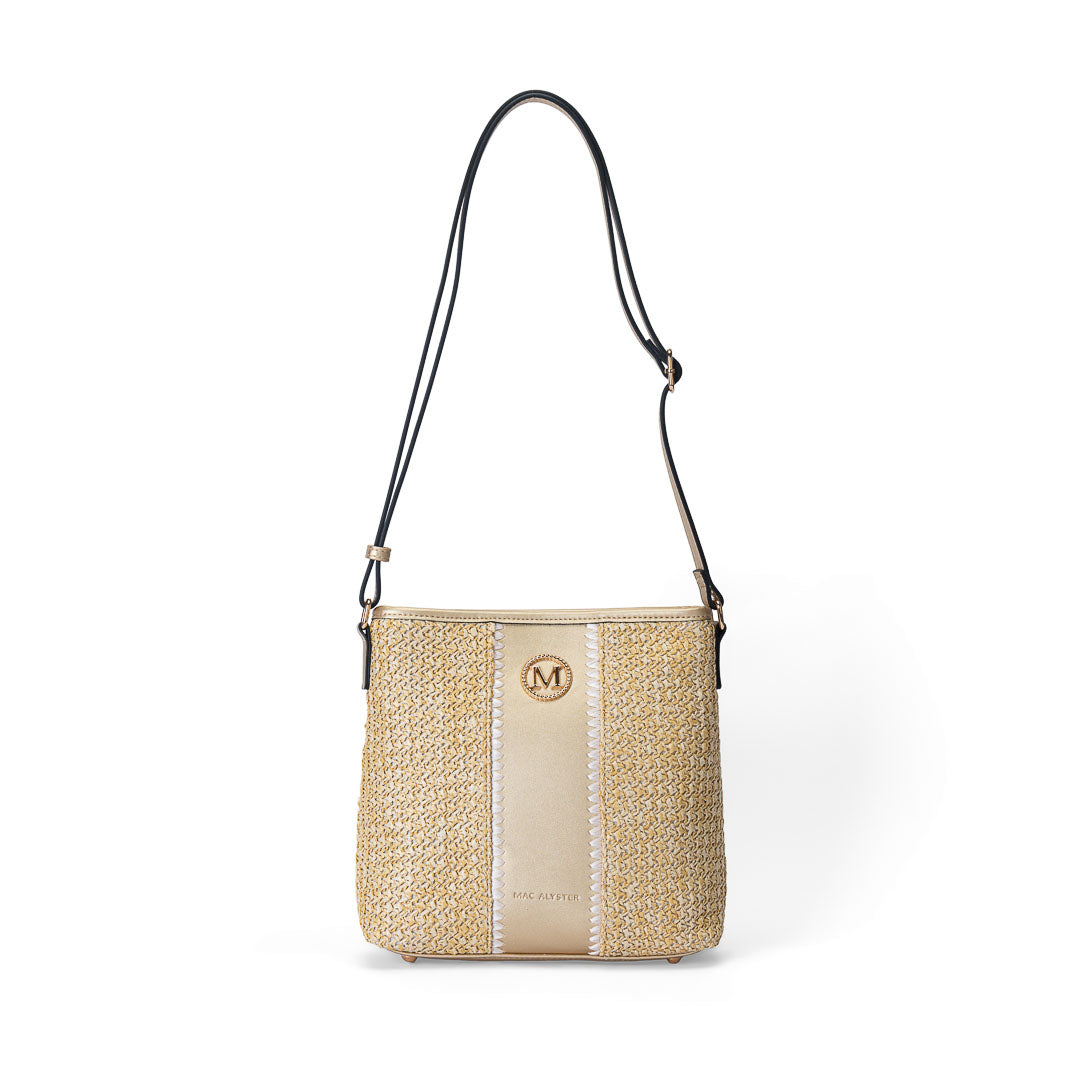 Sac trotteur femme Saint-Martin Mac Alyster doré sac bandoulière compact chic