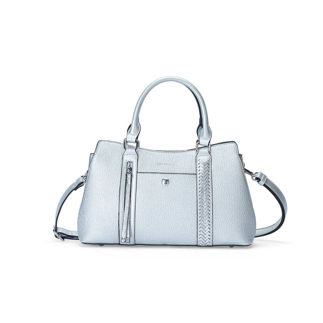 Sac porté main + Bandoulière - CONTRASTE par Mac Alyster Argent