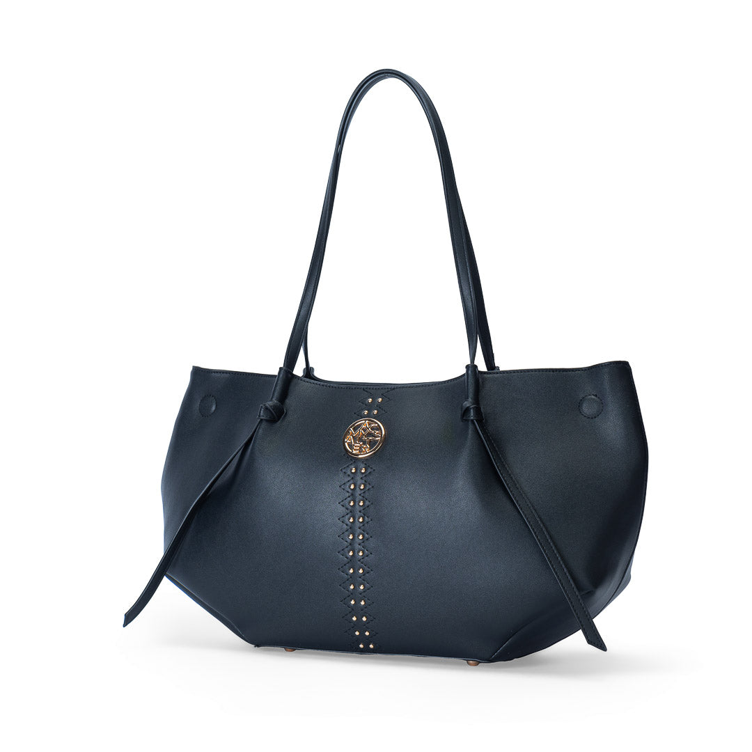 Sac cabas TENTATION noir par Mac Alyster, vue de trois-quarts
