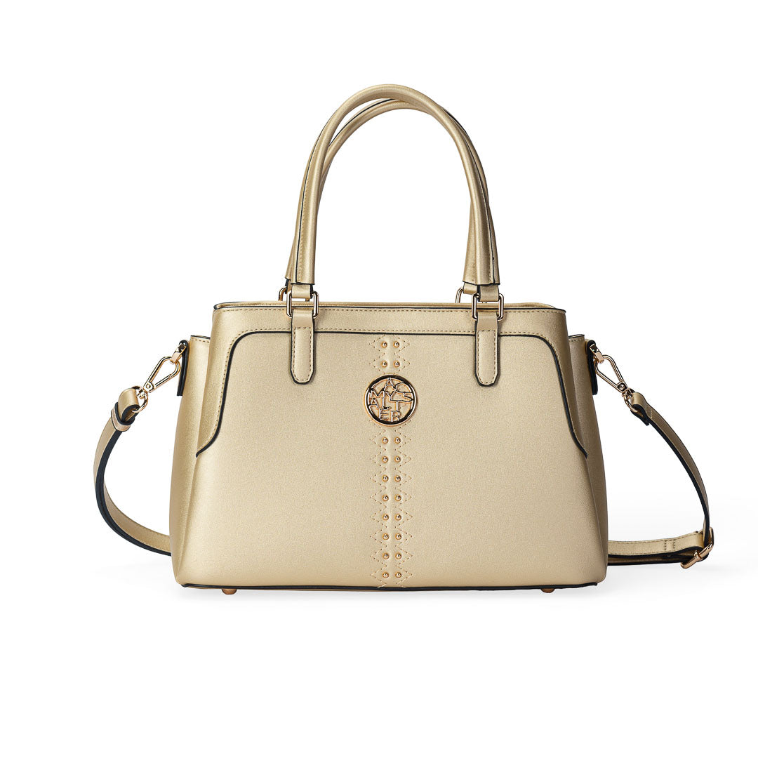 Sac à main TENTATION champagne par Mac Alyster, vue de face