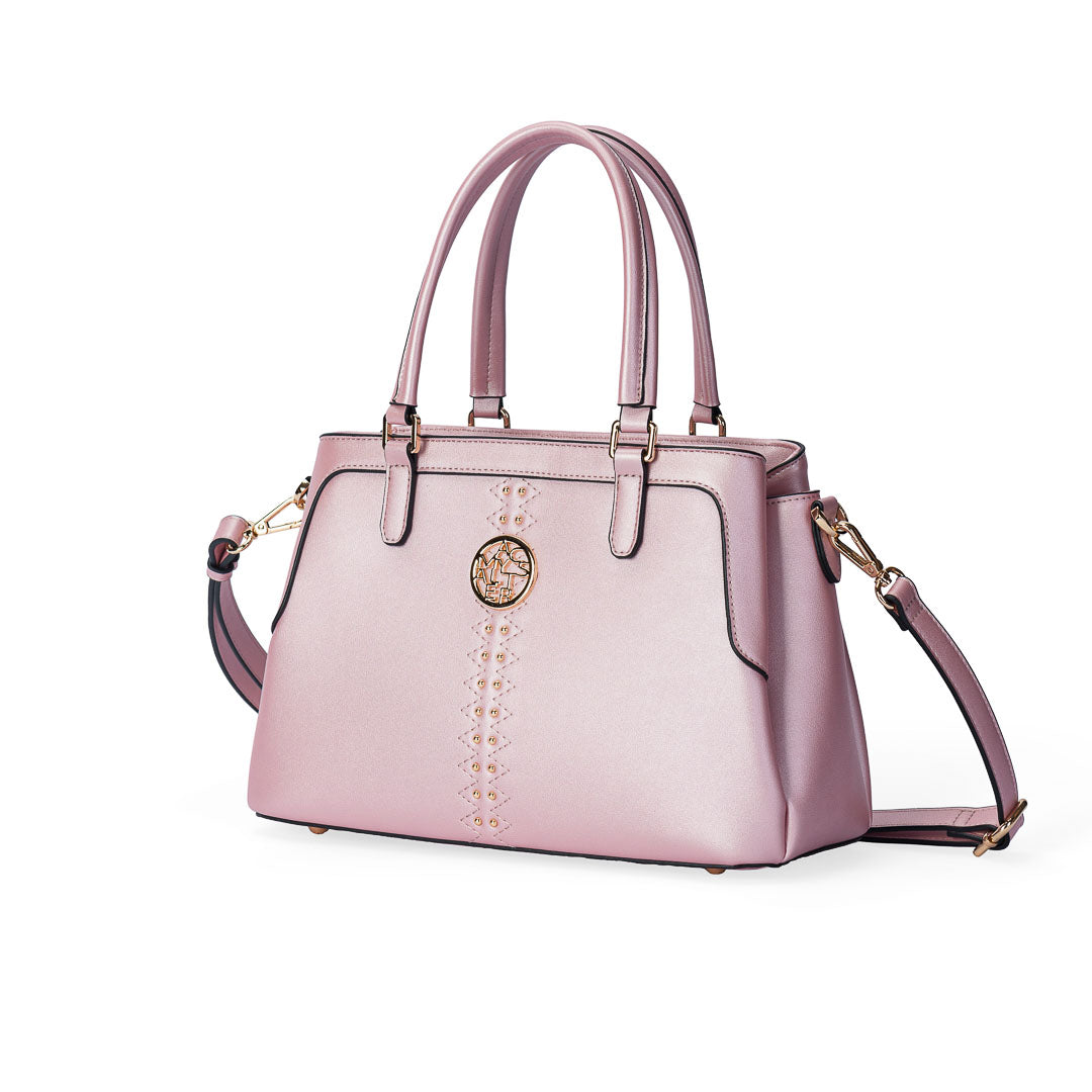 Sac à main TENTATION lilas par Mac Alyster, vue de trois-quarts