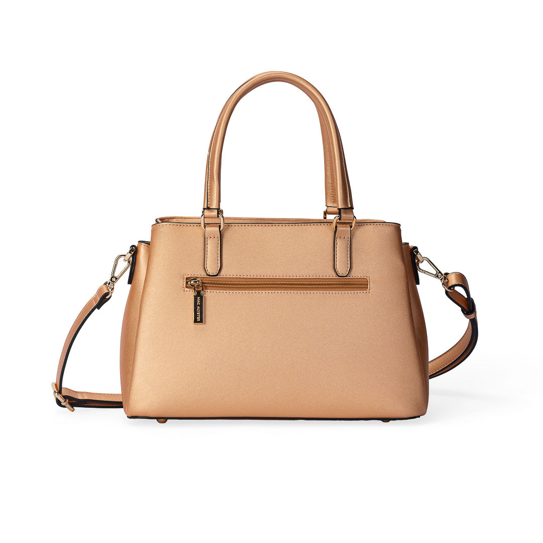 Sac à main TENTATION or rosé par Mac Alyster, vue de dos