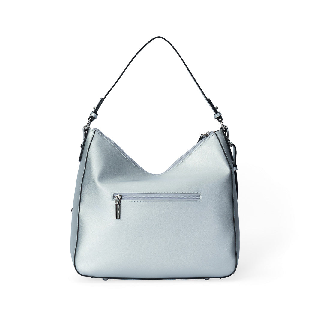 Sac porté épaule TENTATION argent par Mac Alyster, vue de dos