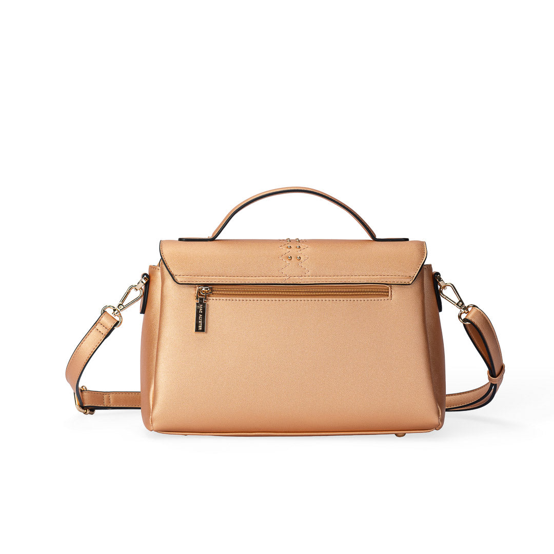 Sac à main TENTATION or rosé par Mac Alyster, vue de dos