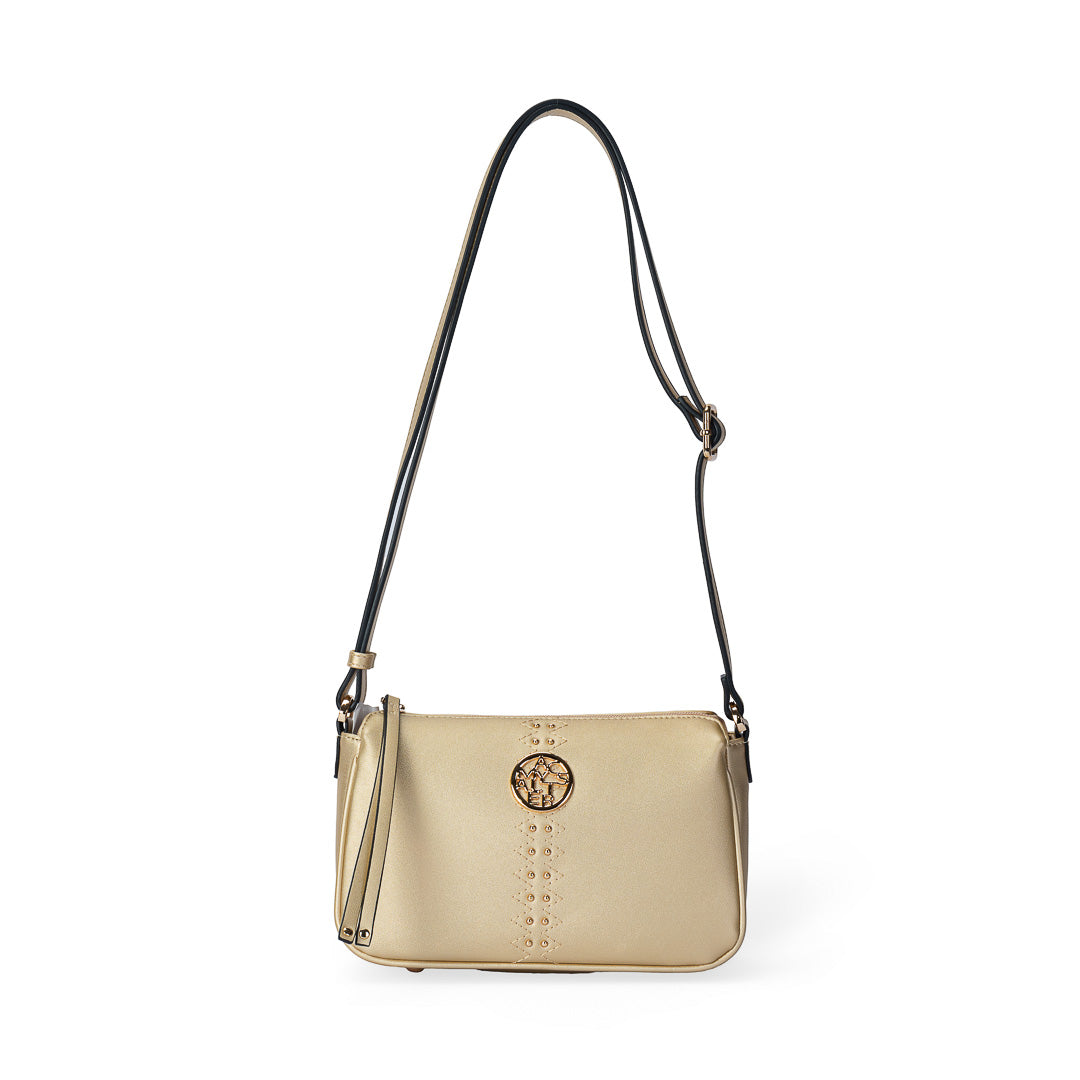 Sac bandoulière TENTATION champagne par Mac Alyster, vue de face