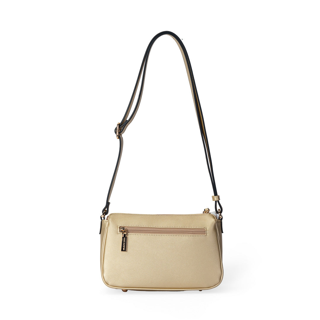 Sac bandoulière TENTATION champagne par Mac Alyster, vue de dos