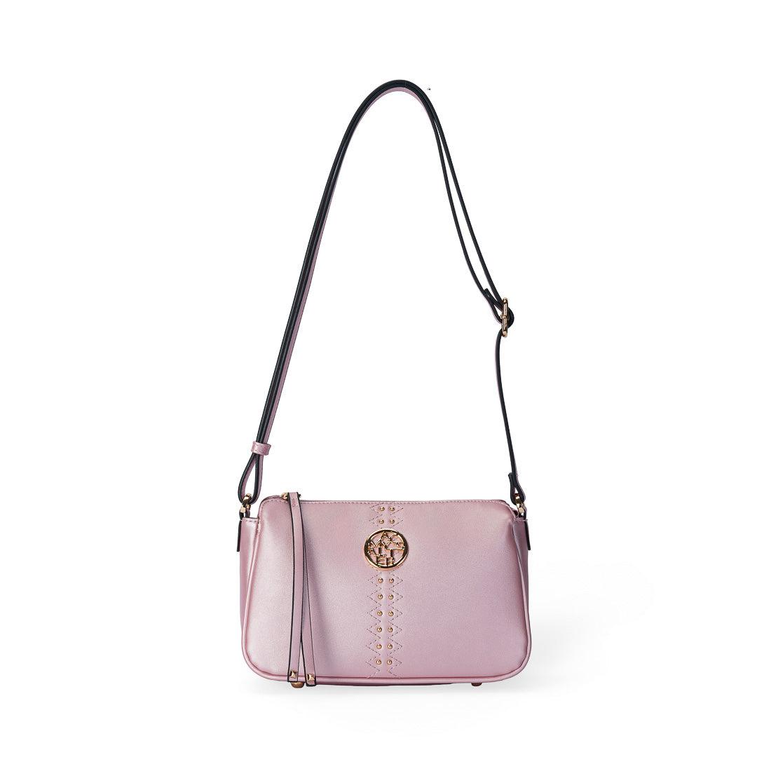 Sac bandoulière TENTATION lilas par Mac Alyster, vue de face