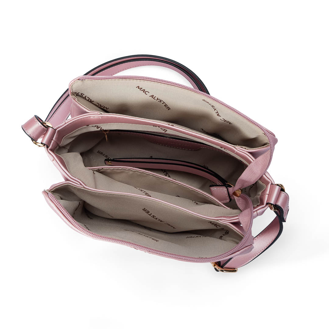 Sac bandoulière TENTATION lilas par Mac Alyster, vue intérieur