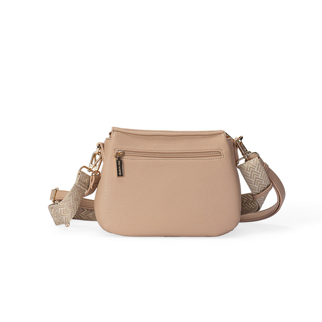 Sac trotteur Sweet Mac Alyster nougat se avec bandoulière réglable et détails dorés
