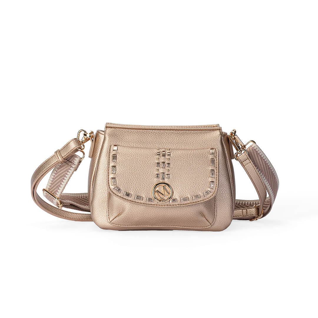 Sac trotteur Sweet Mac Alyster rose avec bandoulière réglable et détails dorés
