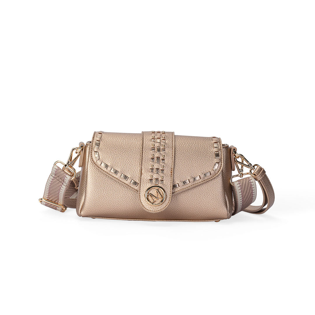 Petit sac bandoulière Sweet Mac Alyster à rabat arrondi et finitions dorées